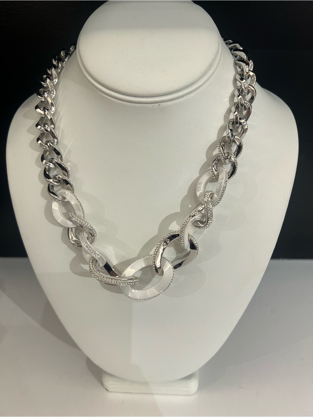 Swarovski white Rhodium plated Montaigne Necklace